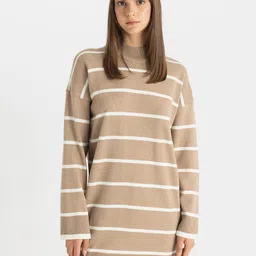 DeFacto Striped Cotton Round Neck Pullover Sweater-image-59
