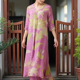 GoSriKi Women Floral Printed Regular Kurta with Palazzos-picture-5