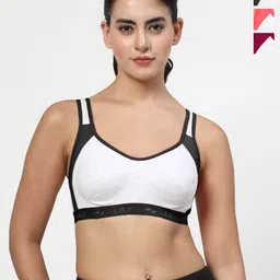 LILY Pack Of 3 Colourblocked Full Coverage Non Padded Seamless Sports Bra-picture-18