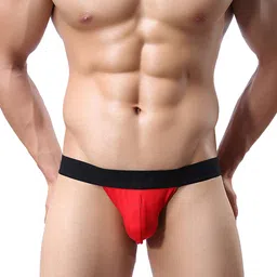 LEADWORT High-Rise Thongs Briefs LD-ML-07035-RD-S-picture-34