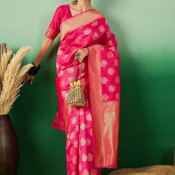 Desi Fusion Woven Design Zari Art Silk Heavy Work Saree-picture-47