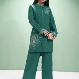 Vishudh Embroidered Tunic & Palazzo Co-Ord Set-image-76