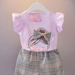 YK Girls Printed Pure Cotton Top with Shorts-image-69