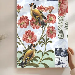 Myntra Elegant Homes White & Red Canvas Floral and Botanical Wall Art-image-6