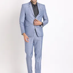 Turtle Checked Tailored Fit Single-Breasted 3 Piece Suits-image-2