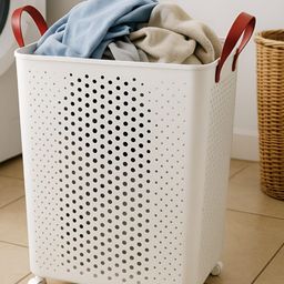 Cortina White & Brown Trolley Laundry Bag-picture-31