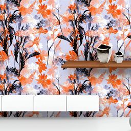ArtzFolio Printed UV-Resistant Anti-Bacterial Flowers And Herbs Imprints Peel & Stick Wallpaper-image-85
