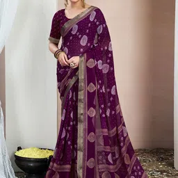 KALINI Zari Pure Chiffon Saree-57