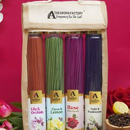 The Aroma Factory Brown & Green 4 Pieces Pooja Incense Sticks-image-55