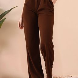Mast & Harbour Women Classic High-Rise Pleated Trousers-image-5