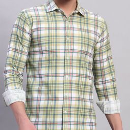 YOUTH FIRST Men Premium Tartan Checks Opaque Checked Casual Shirt-image-87