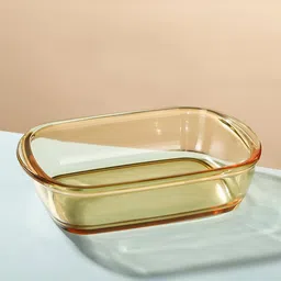 Kuber Industries Microwave Safe Glass Baking Tray-12