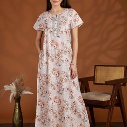 9shines Label Printed Maxi Nightdress-picture-29