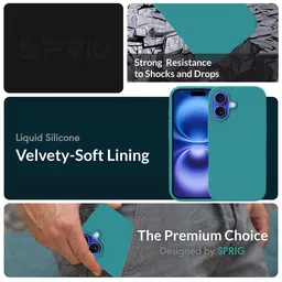SPRIG Solid Printed iPhone 16 Back Case Mobile Accessories image 3