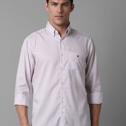 Louis Philippe Sport Men Slim Fit Opaque Striped Casual Shirt-image-14