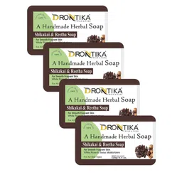 DRONTIKA Set Of 4 Herbal Shikakai & Reetha Soap - 125 g Each-picture-25
