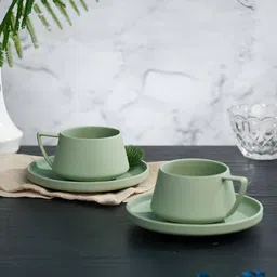 Vola Global LLP Green Porcelain Core Set of Cups and Mugs-image-50