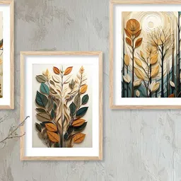 Floral Wall Art With Frame Home Decor Wall Painting For Living Room Office Bedroom-image-25