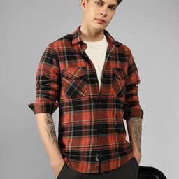 Dennis Lingo Men Tartan Checks Relaxed Fit Pure Cotton Casual Shirt-picture-18