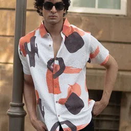 Powerlook Men Abstract Printed Spread Collar Casual Shirt-image-26