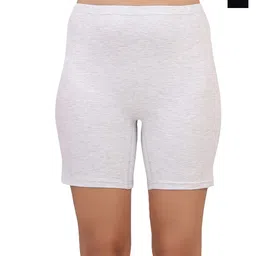 SELFCARE Pack of 2 Womens Reguler Fit Mid Rise Cotton Sports Shorts-image-16