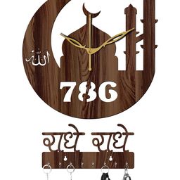 Freny Exim Brown Analogue Wood Wall Clock-image-72