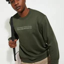 max Men Embroidered Typography Sweatshirt-image-26