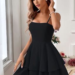 StyleCast Women Shoulder Straps Fit & Flare Dress-image-65