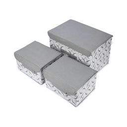 HOUSE OF QUIRK Grey & White 3 Pieces Foldable Drawer Organiser-18