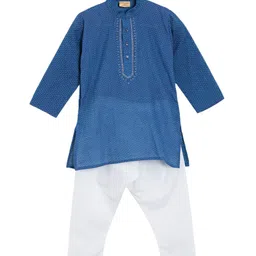 NIRVAAN Boys Regular Pure Cotton Kurta with Pyjamas-30