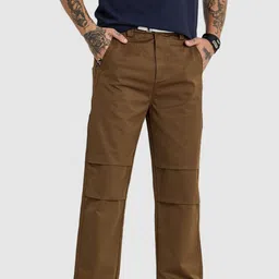 Snitch Men Snitch Brown Regular Fit Cargo Pants-image-39