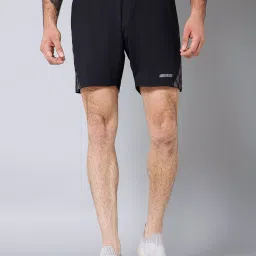 Solid Men Black Sports Shorts-26