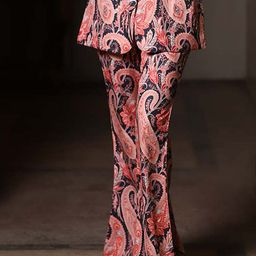 Salvia Sky Women Floral Printed Relaxed Trousers-image-3