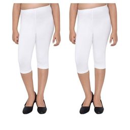 Tik Tok WEARS Girls White Cotton Capris-image-37