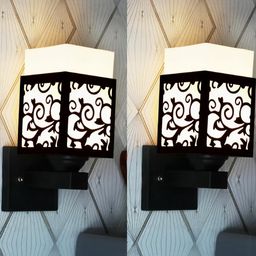 Gojeeva Brown Wood Square Wall Lamps-picture-17