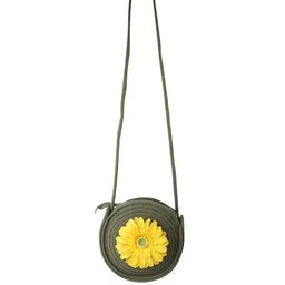 LADY QUINTON Women Floral Textured Structured Sling Bag-3