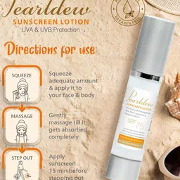 Pearldew Sunscreen Lotion With SPF 75- 50 ml image 4