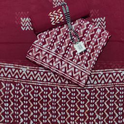 Farooq Dyeing Geometric Printed Pure Cotton Unstitched Dress Material-image-99
