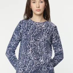 Marks & Spencer Women Acrylic Printed Round Neck Long Sleeves Pullover Sweaters-image-20