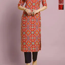 Anouk Rustic Pack Of 3 Women Ethnic Motifs Printed Crepe Kurta-image-66