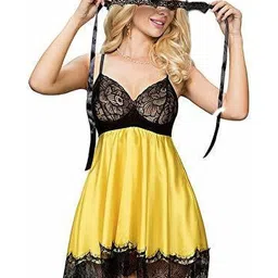 GuSo Shopee Women Gold Nylon Baby Dolls-picture-35