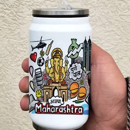 Indigifts White Single Stainless Steel Water Bottle-image-75