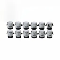 Fashion Throw 12 Pcs Grey & Black Printed Foldable Laundry Bags-25