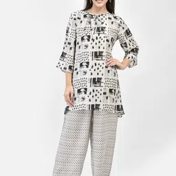 FUTURO Women Ethnic Motifs Printed Regular Kurta with Palazzos-picture-12