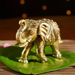 JAYPORE Gold-Toned Elephant Idol Showpiece-image-50