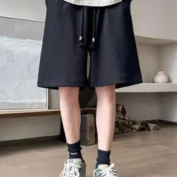KPOP Men Relaxed Fit Cotton Shorts-picture-6