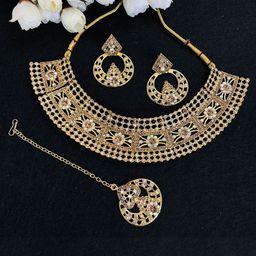 VATSALYA creation Gold-Plated Stone-Studded Jewellery Set-picture-27