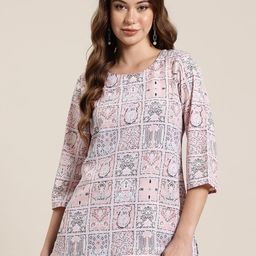 HERE&NOW Ethnic Motifs Print Kurti-34