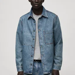 MANGO MAN Pure Cotton Denim Jacket-55