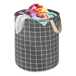 Kuber Industries Grey Printed Foldable Laundry Bag 45 l-82